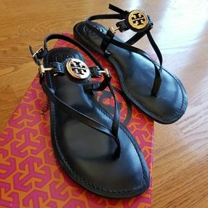 Tory Burch Black Ali Thong Sandal NEW